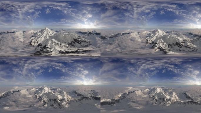360全景VR雪山远景三维素材