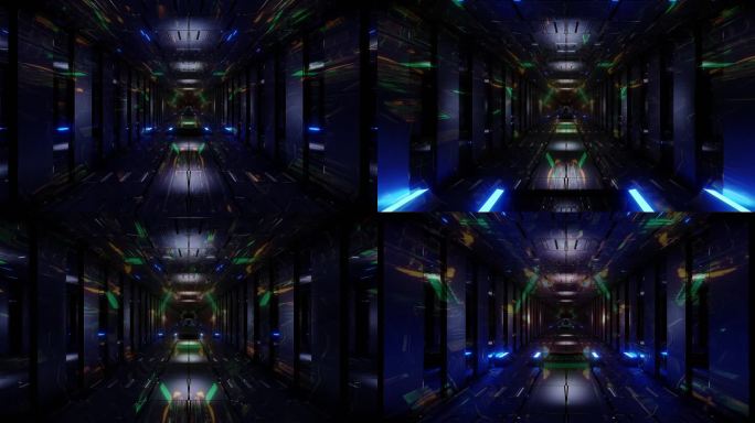 科幻隧道-背景素材