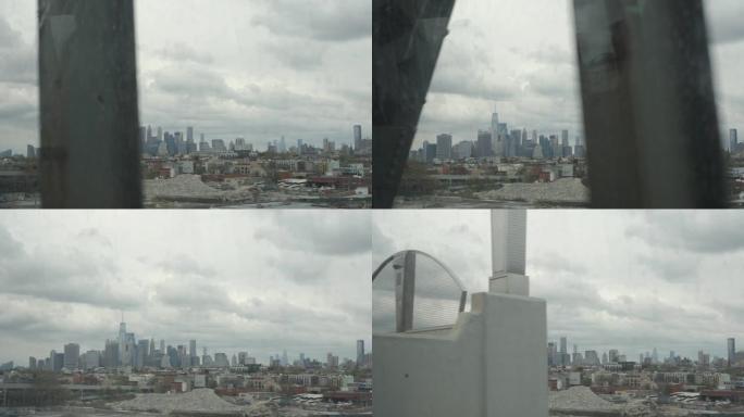 城市上空的暴风云。纽约奥尔巴尼。