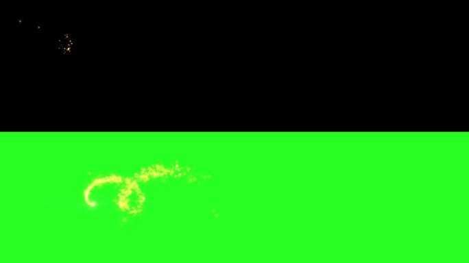 闪闪发光的小道热金星粒子效果动画。