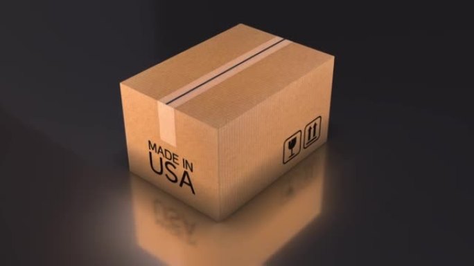 美国制造的3D产品纸板箱
