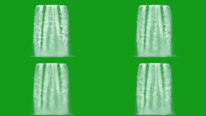 瀑布绿色屏幕运动图形