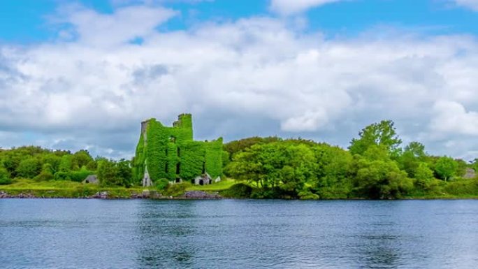 戈尔韦爱尔兰的门洛城堡，一个美丽的时光流逝