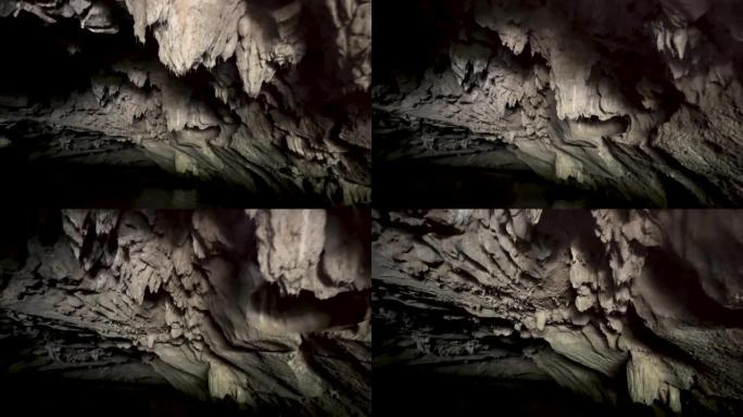 越南北部宁平省的Tam Coc洞穴和湖泊的美丽船景，进入一个有钟乳石和石笋的洞穴。