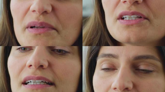 女人说话的脸实拍视频素材宣传片