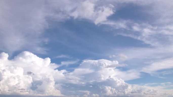 无人机延时雨云飘浮的云彩