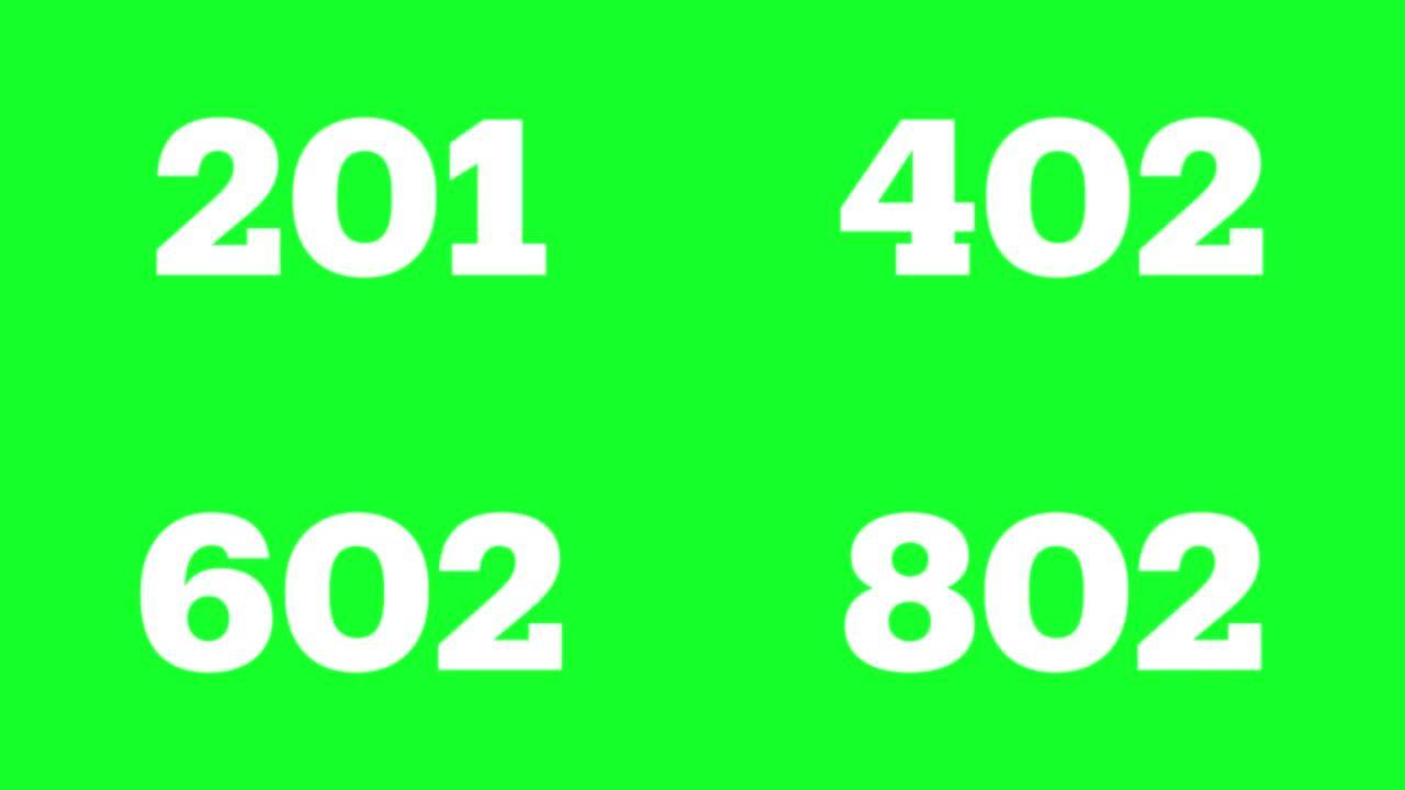 绿色屏幕countup从0到1000