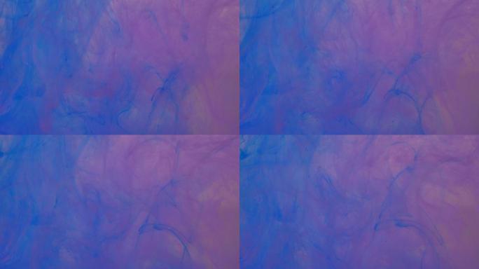 紫色和蓝色抽象背景的彩色烟雾