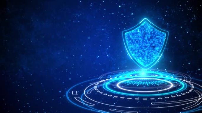 网络安全网络攻击保护全球连接背景区块链。