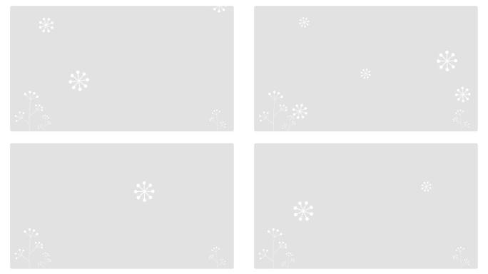 这是一个动画背景视频，以雪景为特色。循环是可能的。