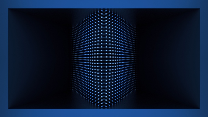 【裸眼3D】蓝色曲线韵律华丽空间矩阵立体