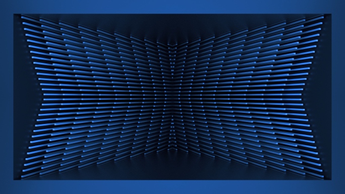 【裸眼3D】蓝色曲线韵律华丽空间矩阵立体