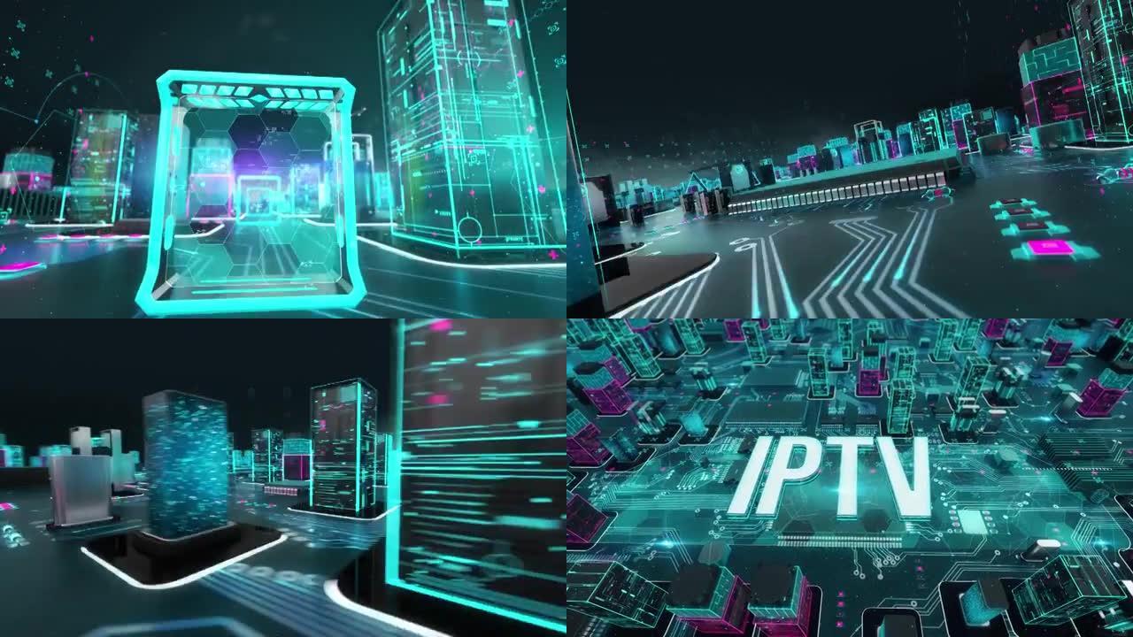 具有数字技术概念的IPTV