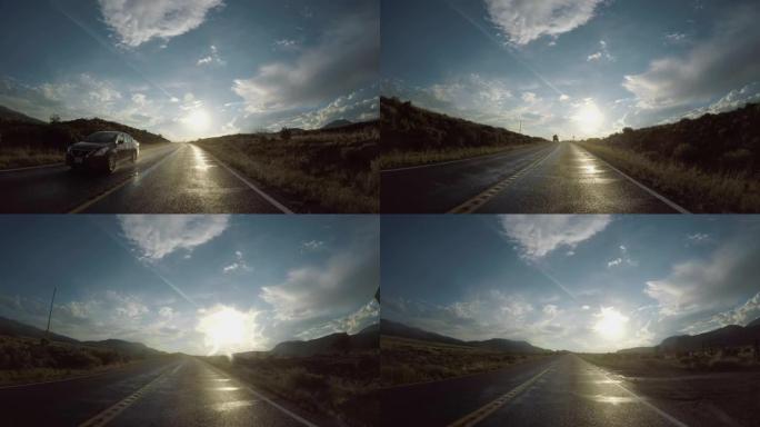 美国户外的暑假: 驾驶大西南的高速公路