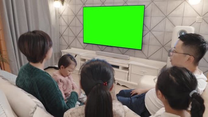 用绿屏看电视