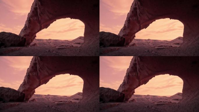 火星上美丽的石头拱门