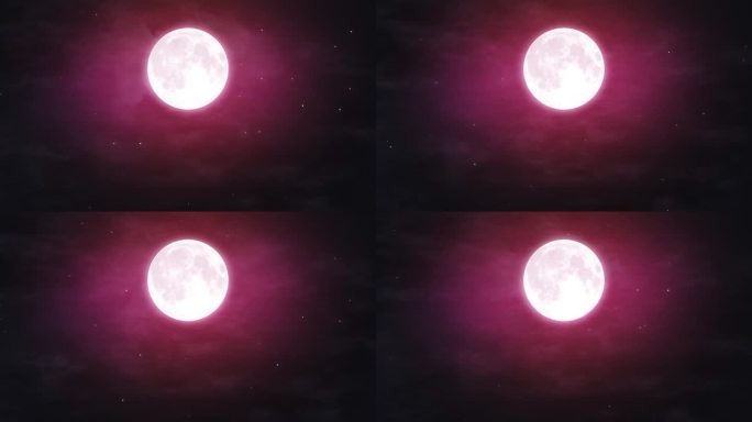 夜幕下的月亮循环视频