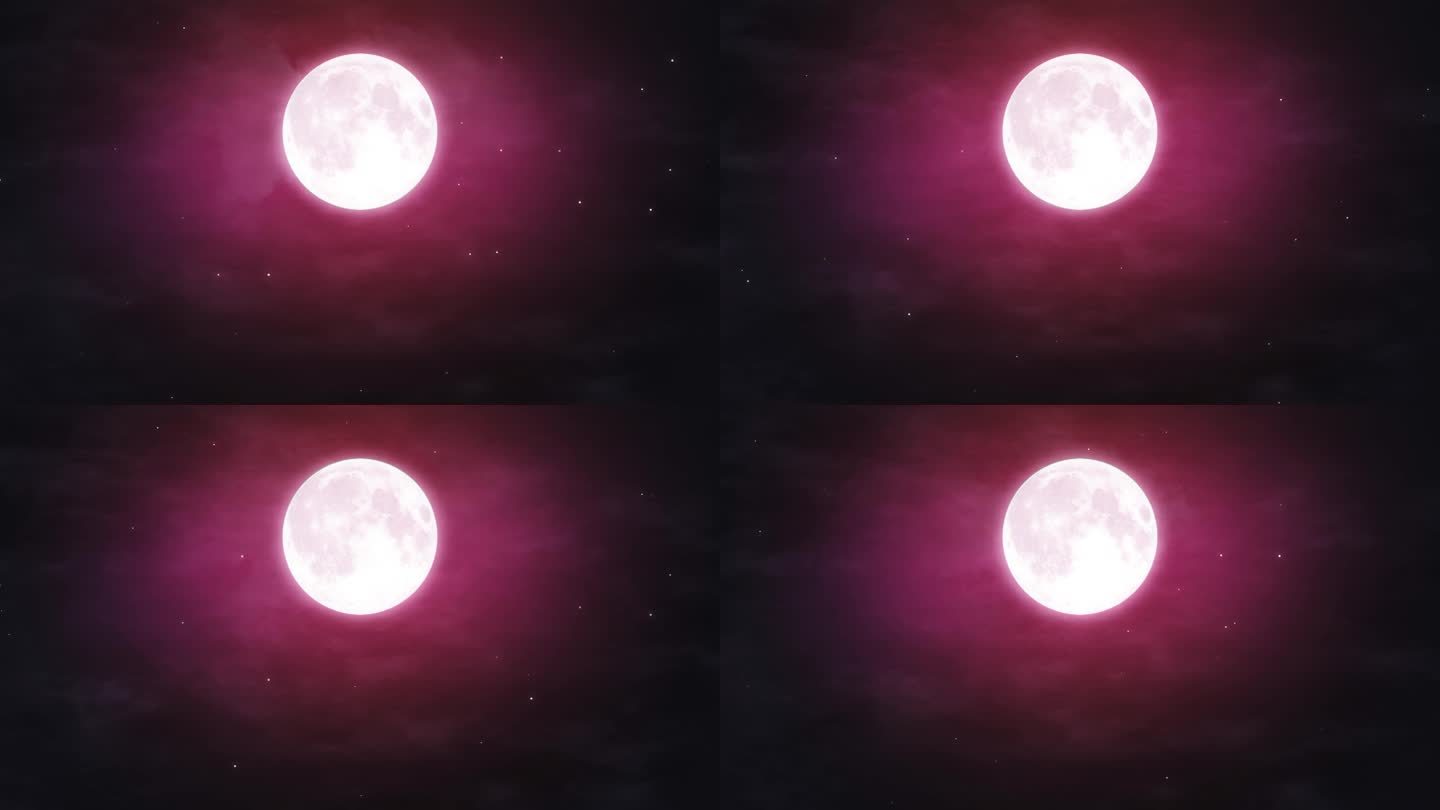 夜幕下的月亮循环视频