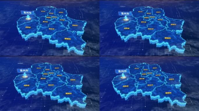 潍坊市青州市蓝色三维科技区位地图