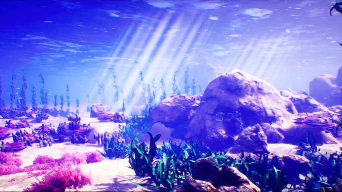 8K蓝色海底世界