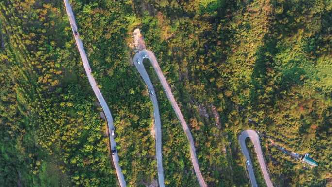 玉环大麦屿街道尤蒙岙村山路旋转航拍2