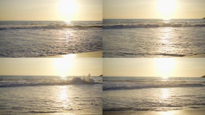 日落时埃斯孔迪多港海滩的风景