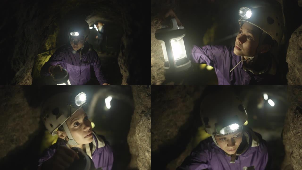 洞穴地质采矿探险家