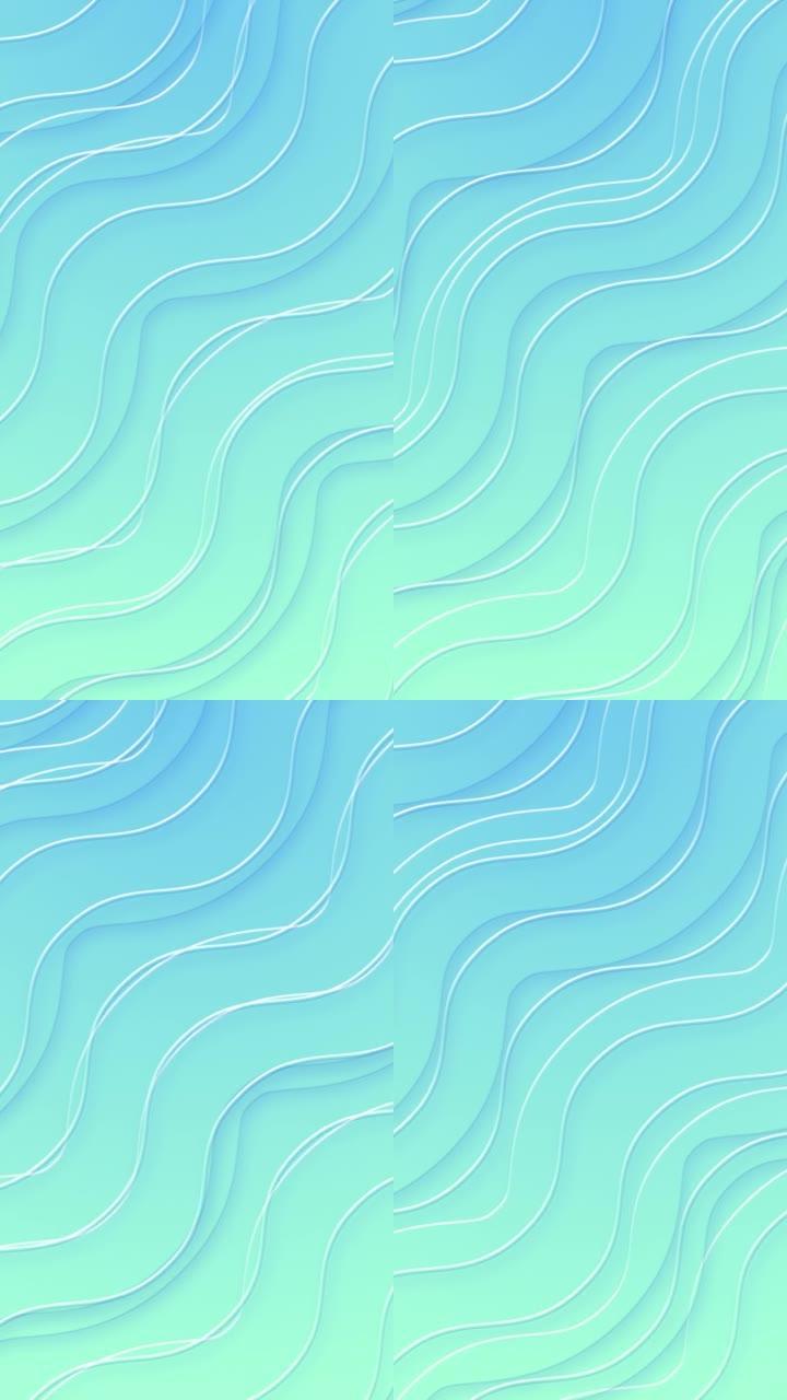 蓝绿渐变背景上带有波浪形图案的抽象背景，用于鼓舞人心的设计