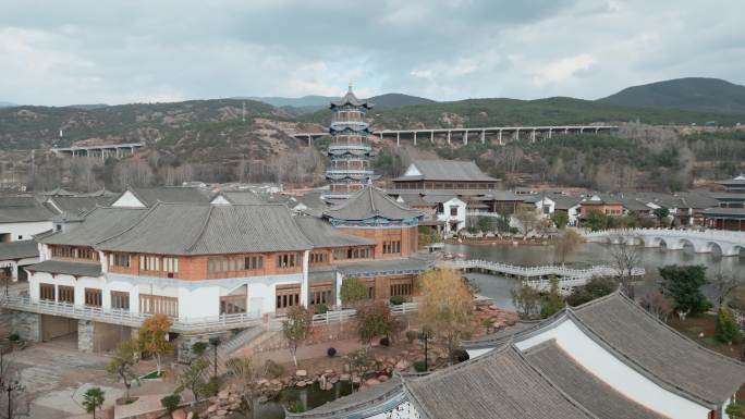 云南旅游大理剑川木雕小镇高塔