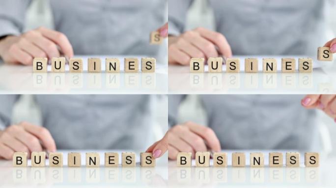 业务人员在word Business中放入带有字母s的多维数据集。