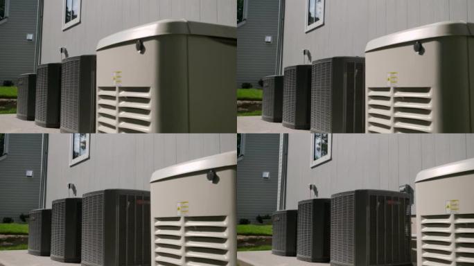 新家庭室外暖通空调系统。