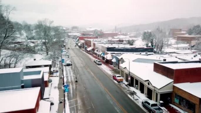 北卡罗来纳州布恩北卡罗来纳州地面上的雪