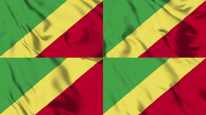 刚果旗帜循环可4K分辨率