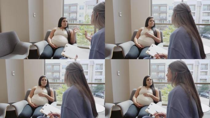 Pregnant woman responds to counselor's advice