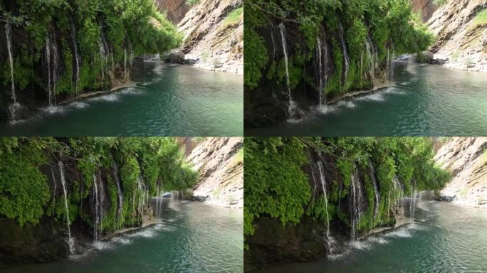 卡瓦尔瀑布无人机视频，哈卡里土耳其