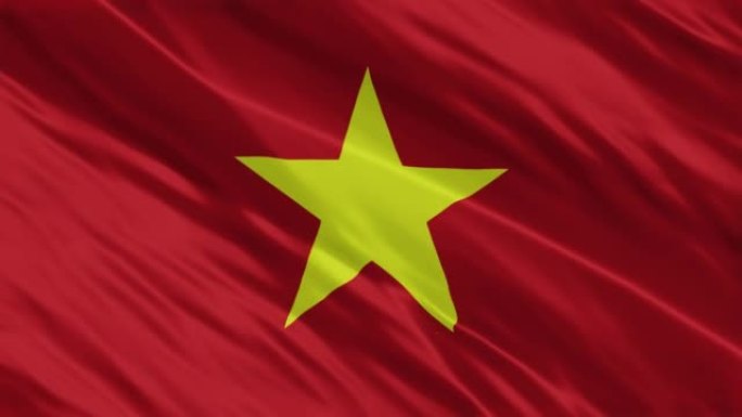 4K越南国旗动画库存视频-越南国旗挥舞-越南国旗库存视频