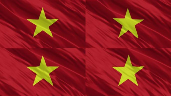 4K越南国旗动画库存视频-越南国旗挥舞-越南国旗库存视频