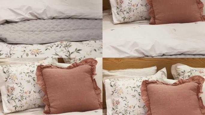 Vintage countryside style bedding with floral patt