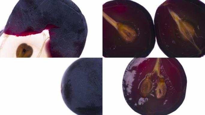 С 在5个故事中冲入黑葡萄浆果