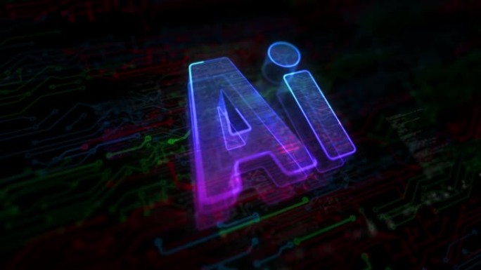 人工智能技术AI符号数字概念