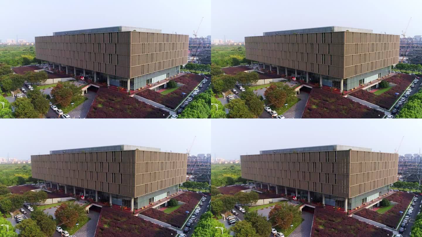 上海图书馆航拍 4k