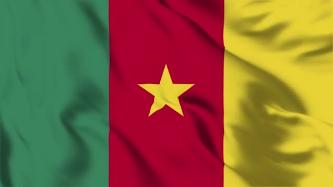 喀麦隆旗帜循环支持4K分辨率