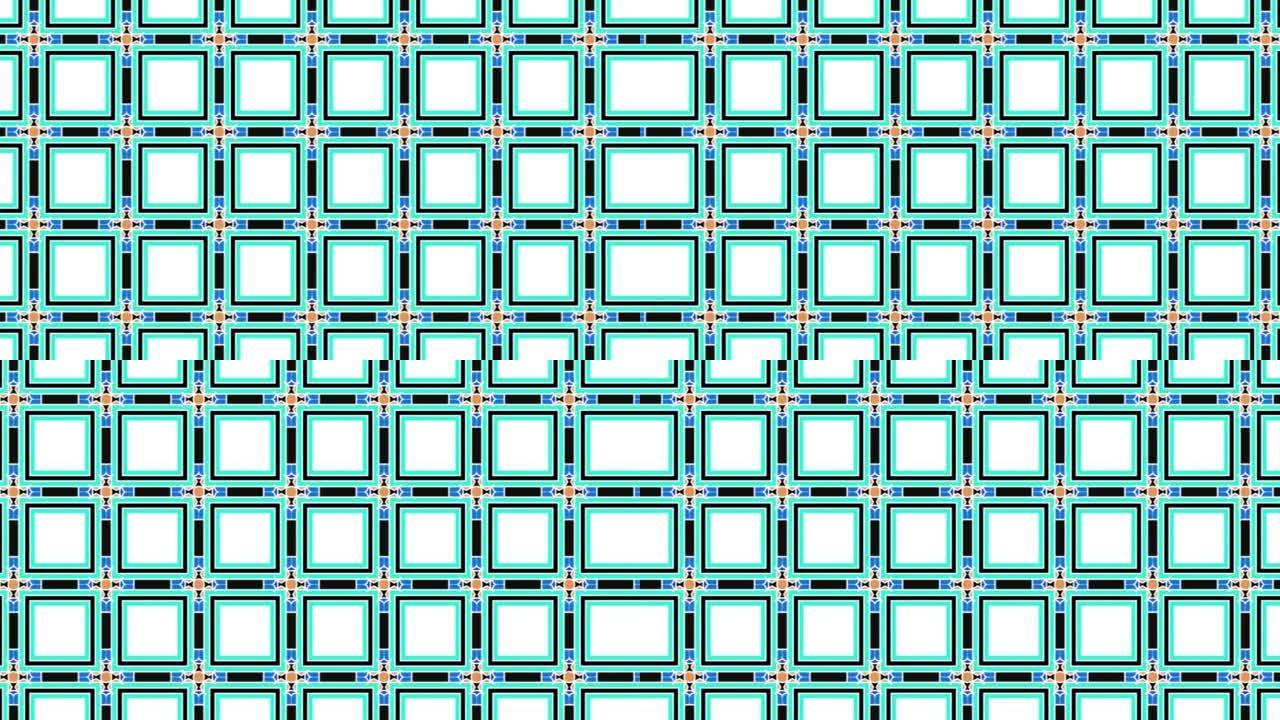 抽象方块框几何无缝纹理背景。