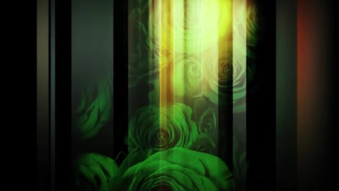 绿色玫瑰和左右移动的图形