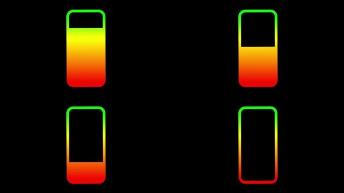 彩虹渐变10秒电池寿命减少并耗尽黑色bg的寿命