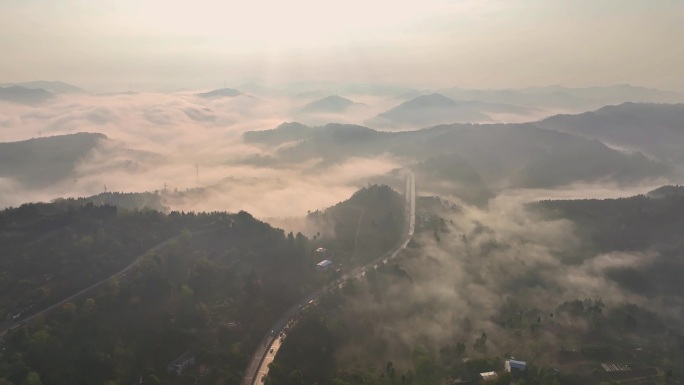 《仁寿黑龙滩晨雾》（上传5）