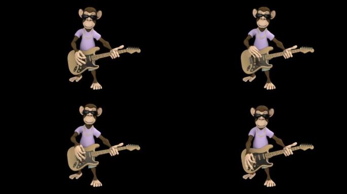 猴子弹吉他循环