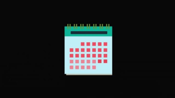 calendar icon motion graphics animation with alpha