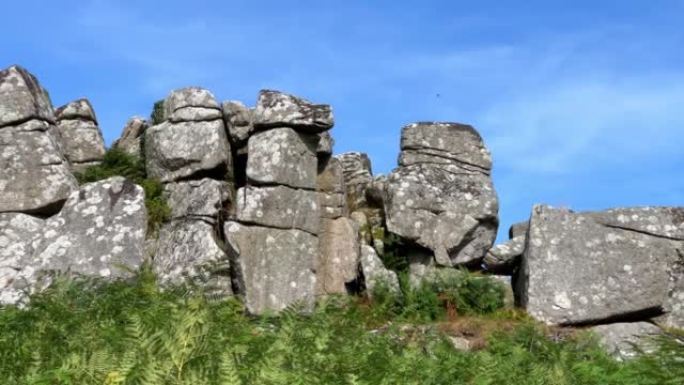 英国达特穆尔国家公园岩石石层