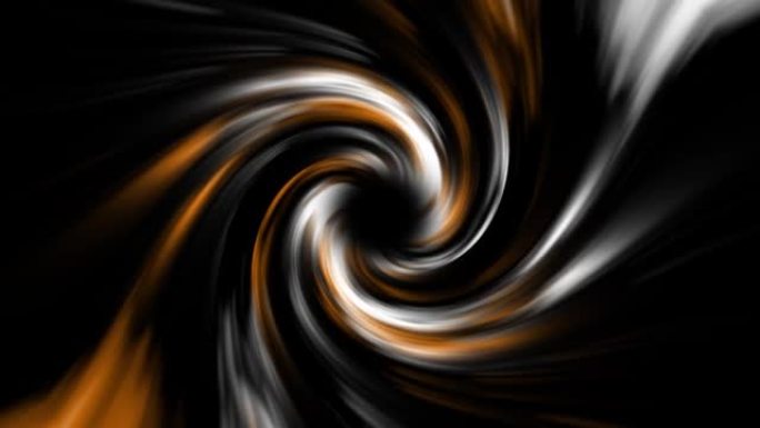 催眠虫洞黑洞橙色白色漩涡旋转漩涡动画。彩色通量隧道灯。未来主义抽象背景。光速、时空串。无缝螺旋。发光